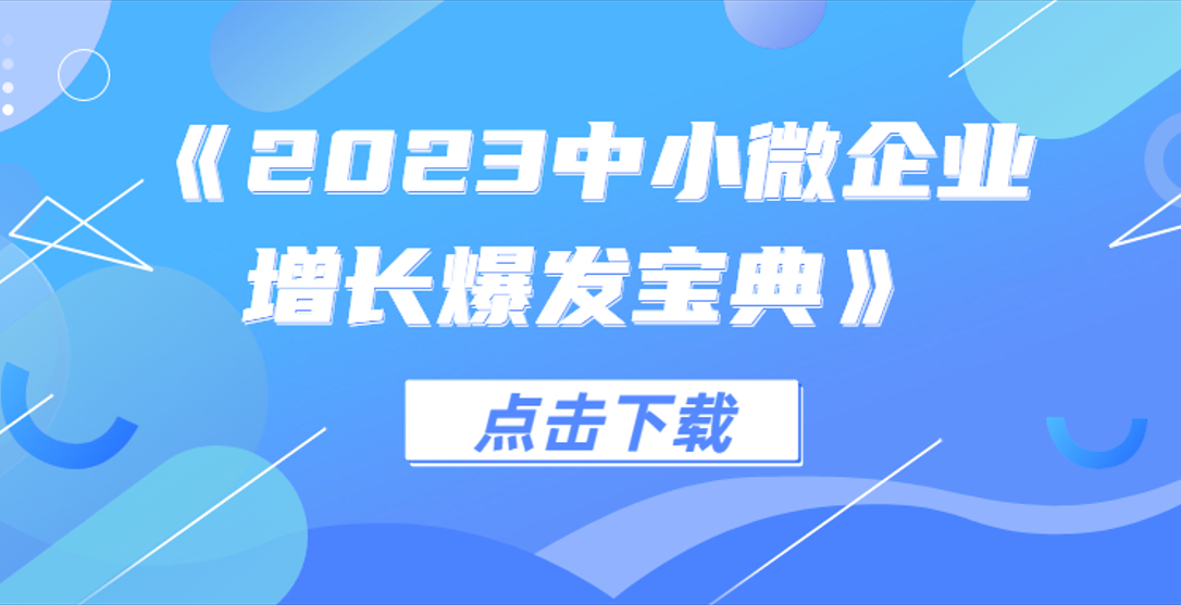 《2023中小微企业增长爆发宝典》免费下载领取